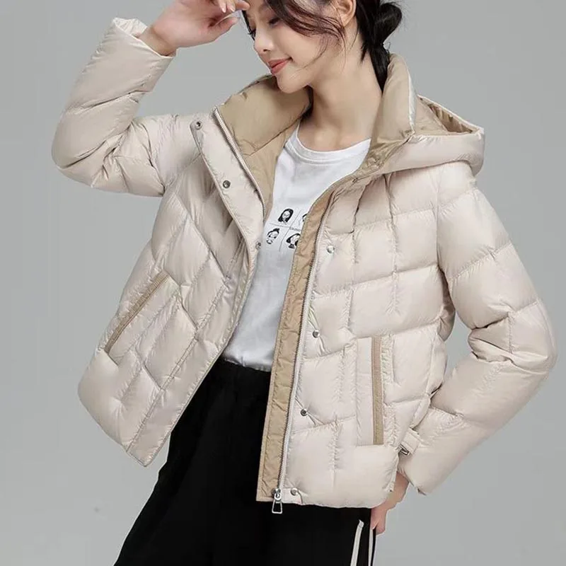 High-Quality Down Cotton Coat Women Parkas New Winter 2025 Cotton-Padded Jacket Short Warm Bread Outerwear Ladies Hooded Outcoat