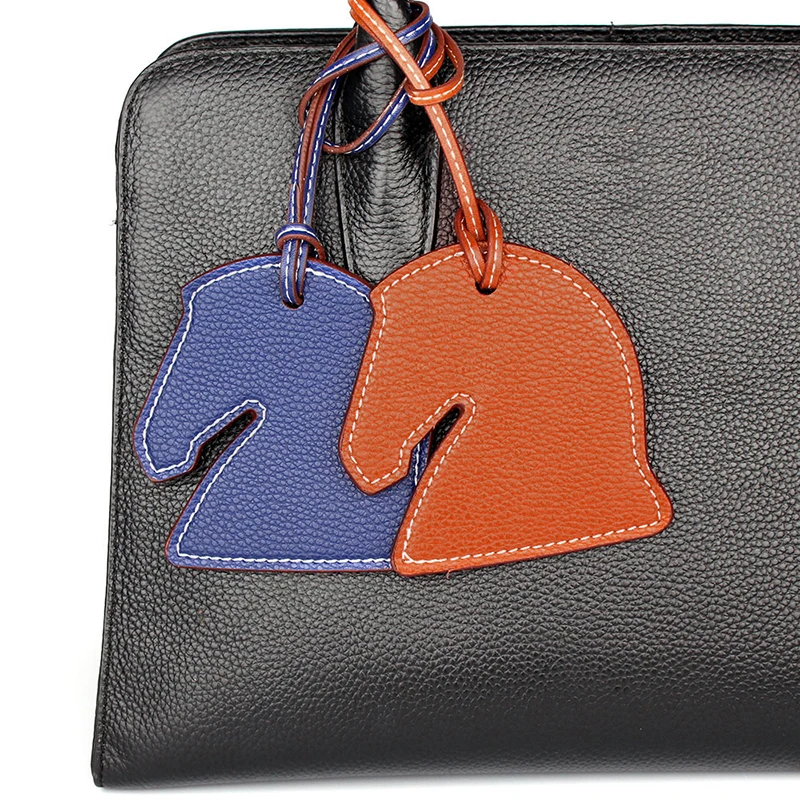 Personalizado Fine Horse Head Leather Chaveiro para senhoras, charme criativo na moda, pingente de carro elegante, acessórios para bolsa