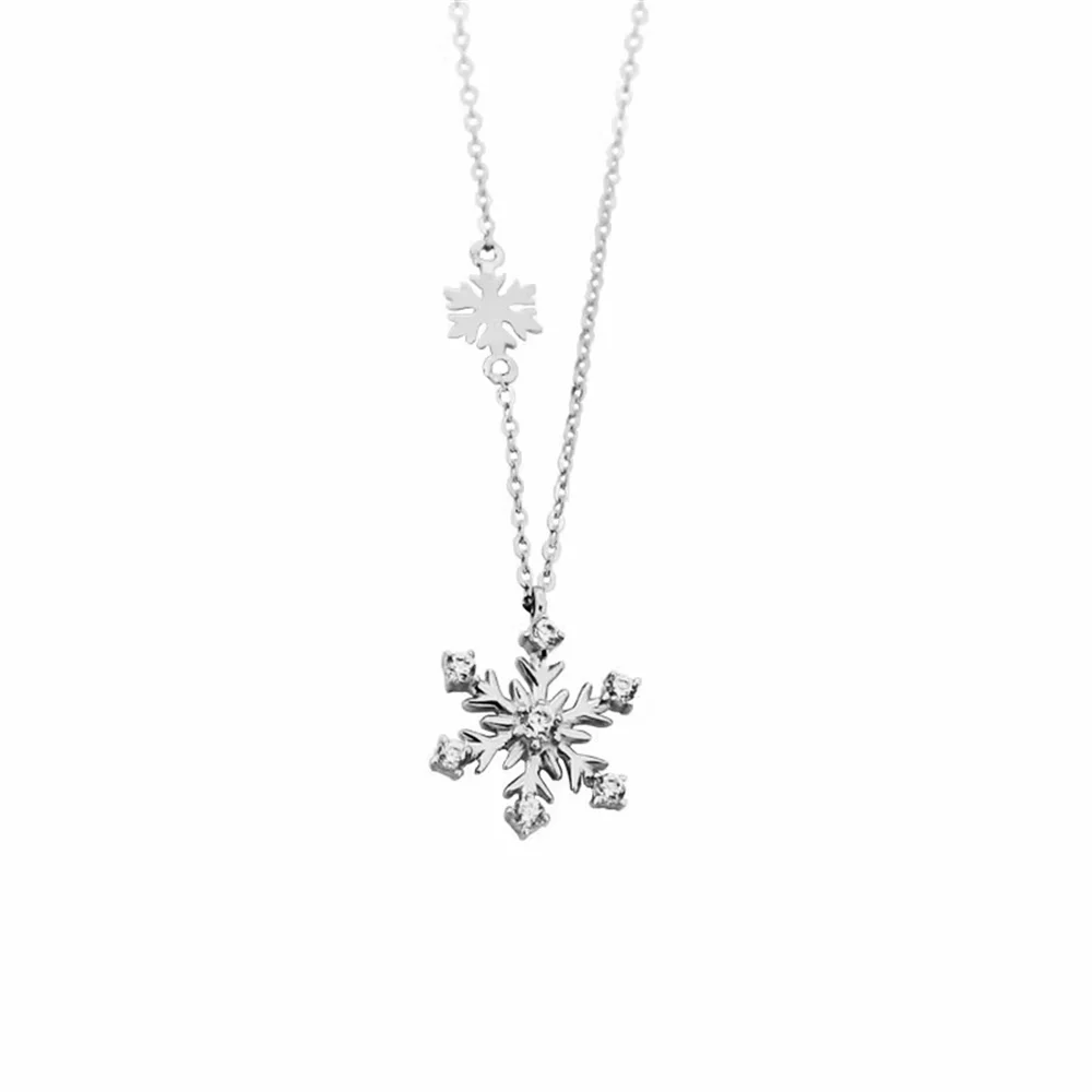 

Korean S925 Necklace - Snowflake Collar, INS Chic, Versatile Jewelry Accessory