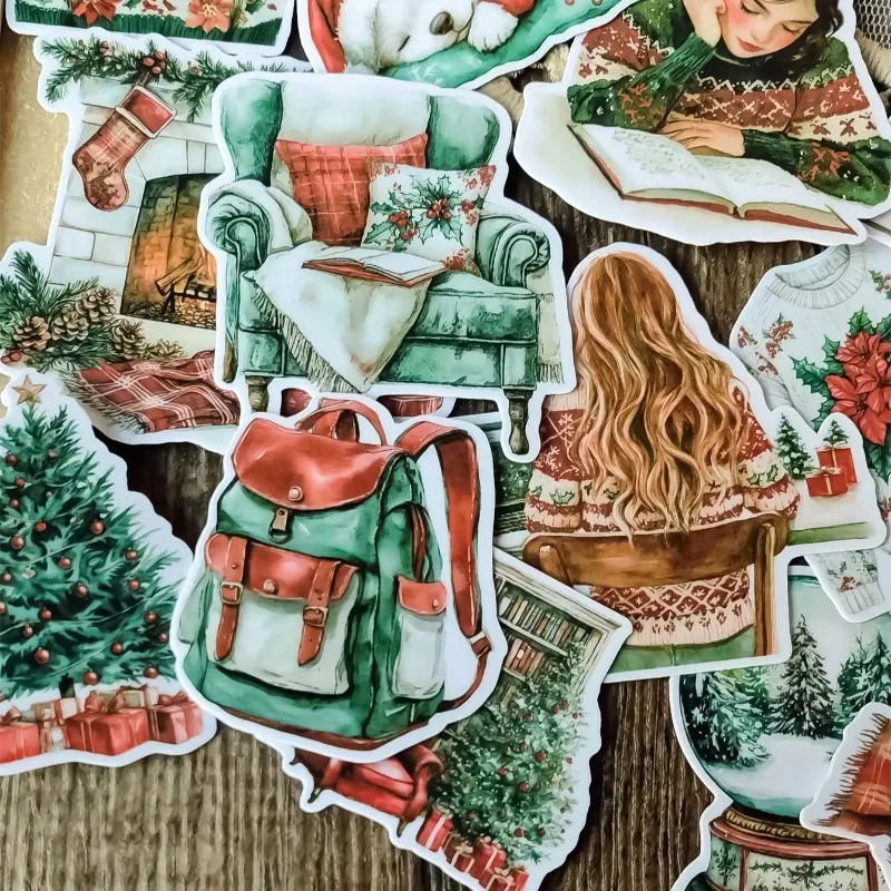 

17Pcs Stickers Crafts and Scrapbooking Book Decorative DIY Stationery stickers kawaii journaling