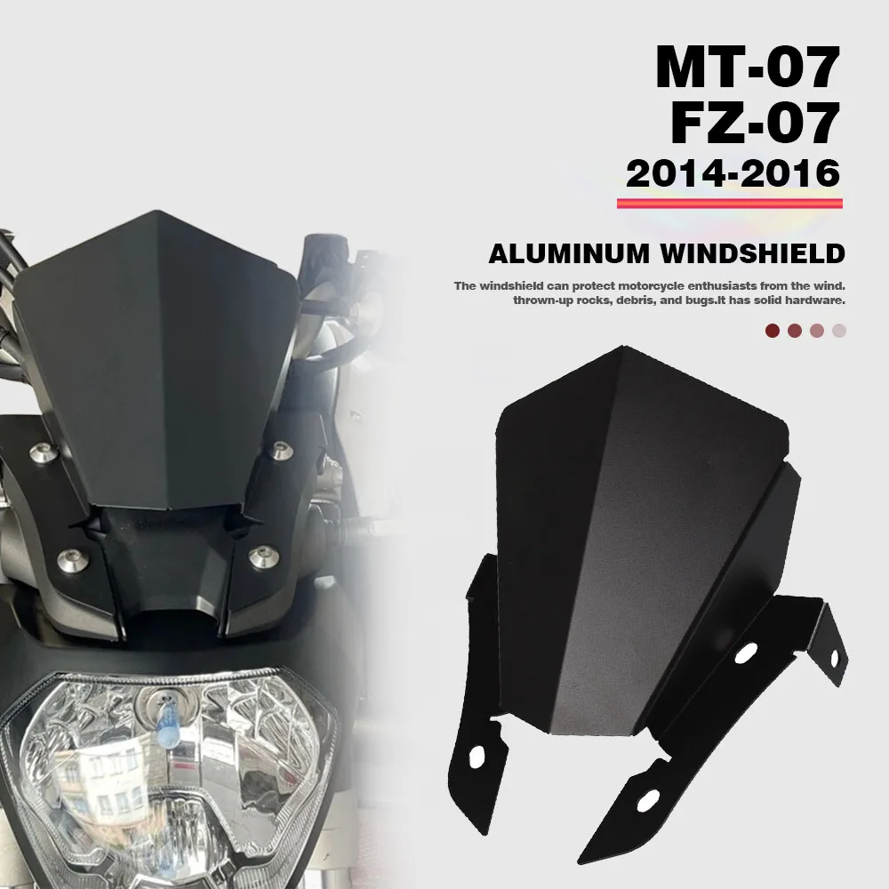 For YAMAHA MT07 FZ07 Motorcycle Windscreens Wind Deflectors Sports Windshield Accessories MT-07 FZ-07 2013 2014 2015 2016 2017