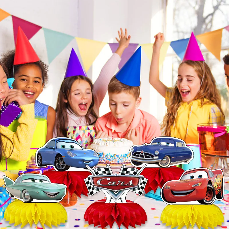 Disney Lightning McQueen Cars decorazioni per feste di compleanno Kid Cartoon Pixar Cars forniture per feste Set di stoviglie Balloon Baby Shower