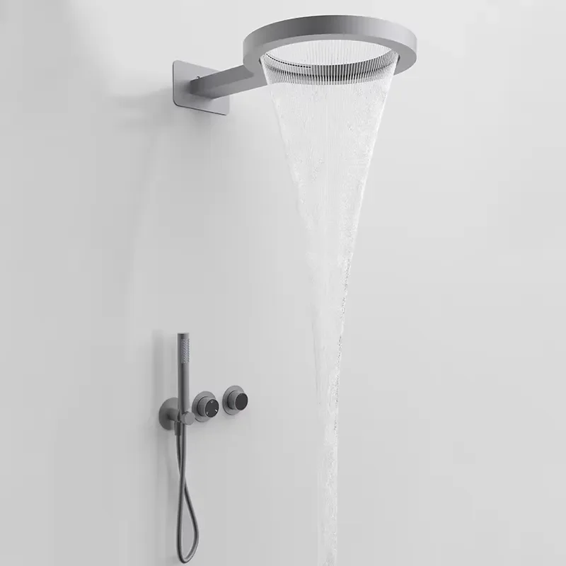 Bathroom Shower Set Wall Mounted Multifunctional Rain Waterfall Shower System Shower Head Customizable Color