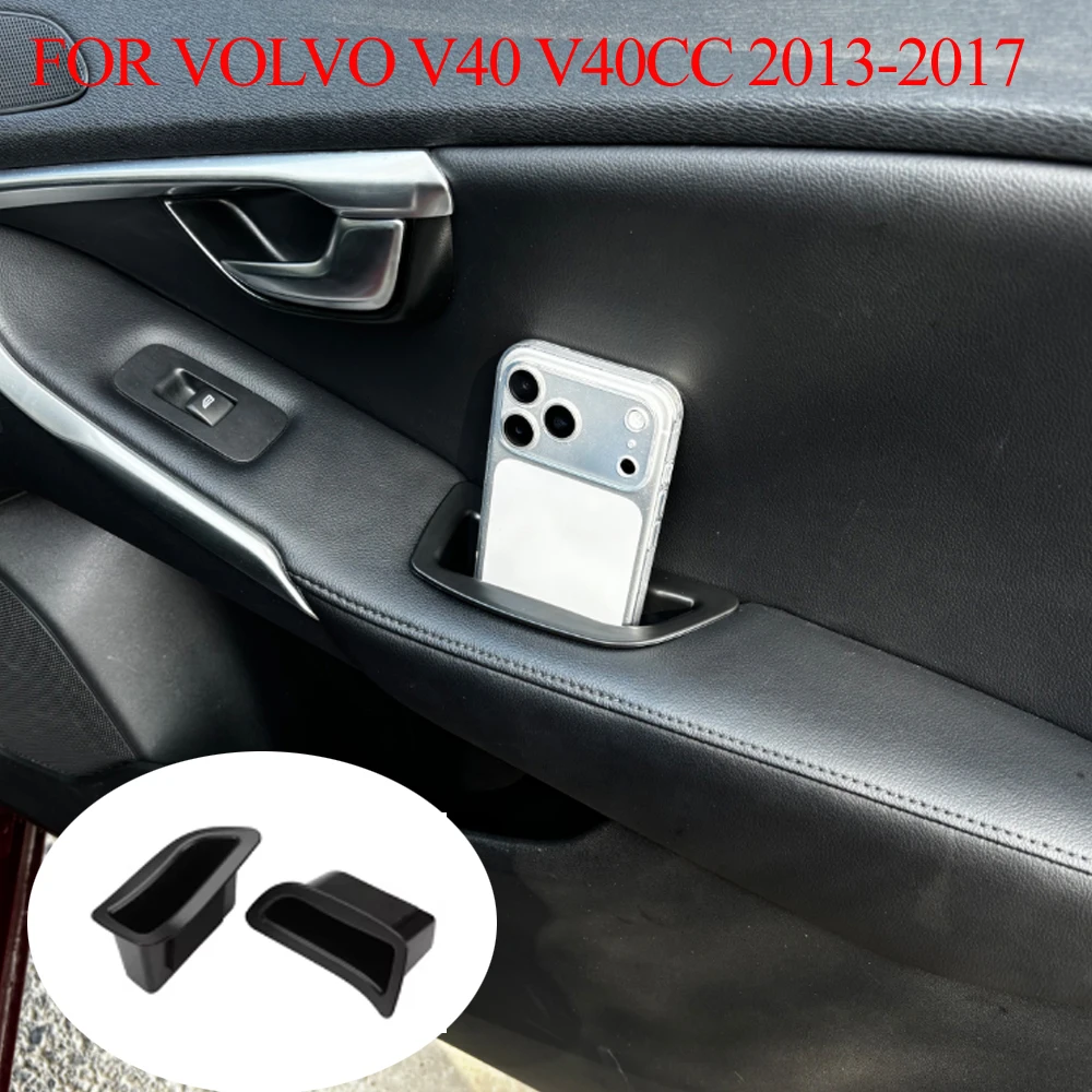 For Volvo V40 V40CC 2013 2014 2015 2016 2017 Car Door Storage Box Holder Organizer Tray Case Interior Accessories