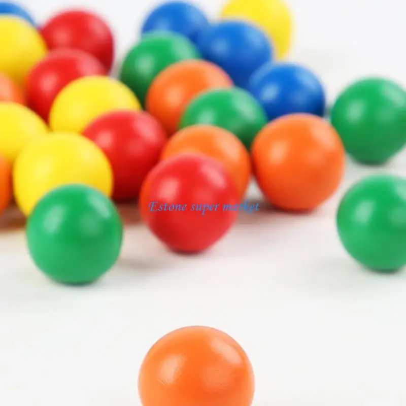 090b ลูกบอลไม้หอคอยซ้อนบล็อกของเล่นสำหรับศูนย์กิจกรรมก่อนวัยเรียนเด็กผู้หญิง