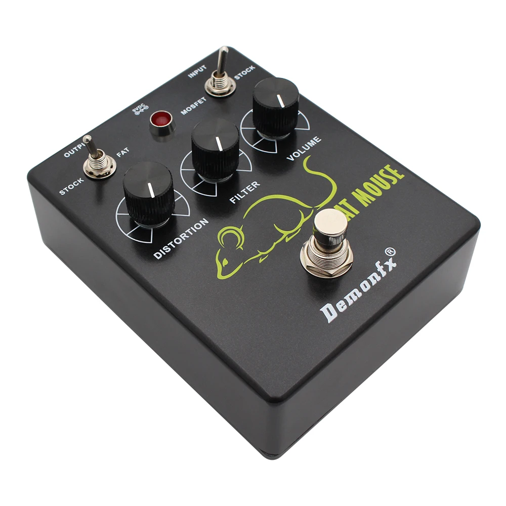 Demonfx Pedal de efecto de guitarra de ratón gordo, distorsión FUZZ con Bypass verdadero, alta calidad