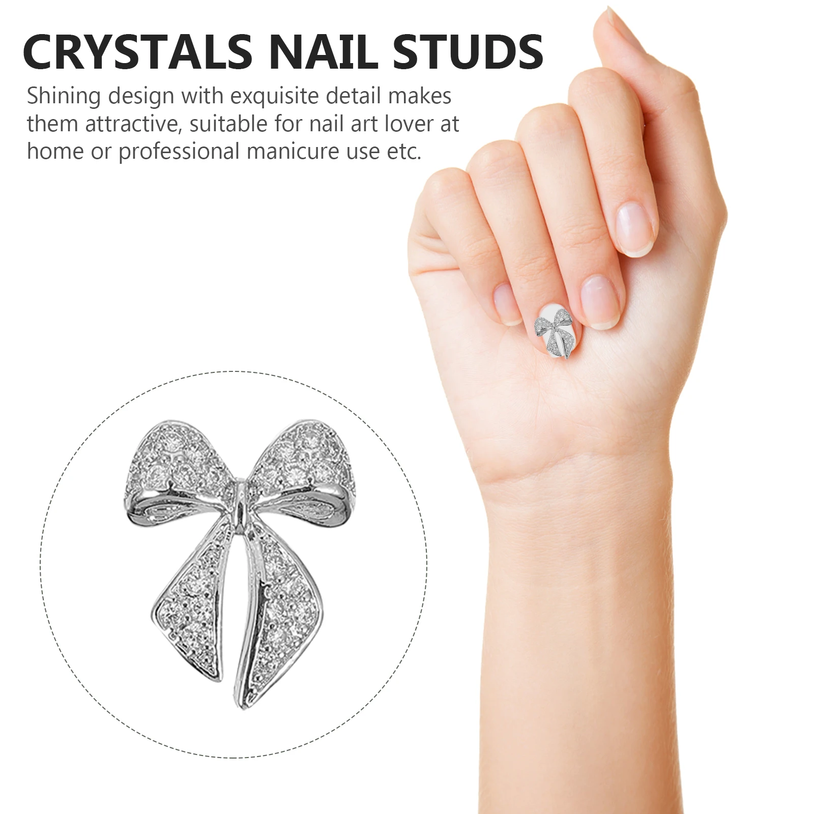 

5pcs Gems Rhinestones Stickers Studs Nail Art Accessories Jewelry Diamond Decorative Effects Professional Home Use Sequins