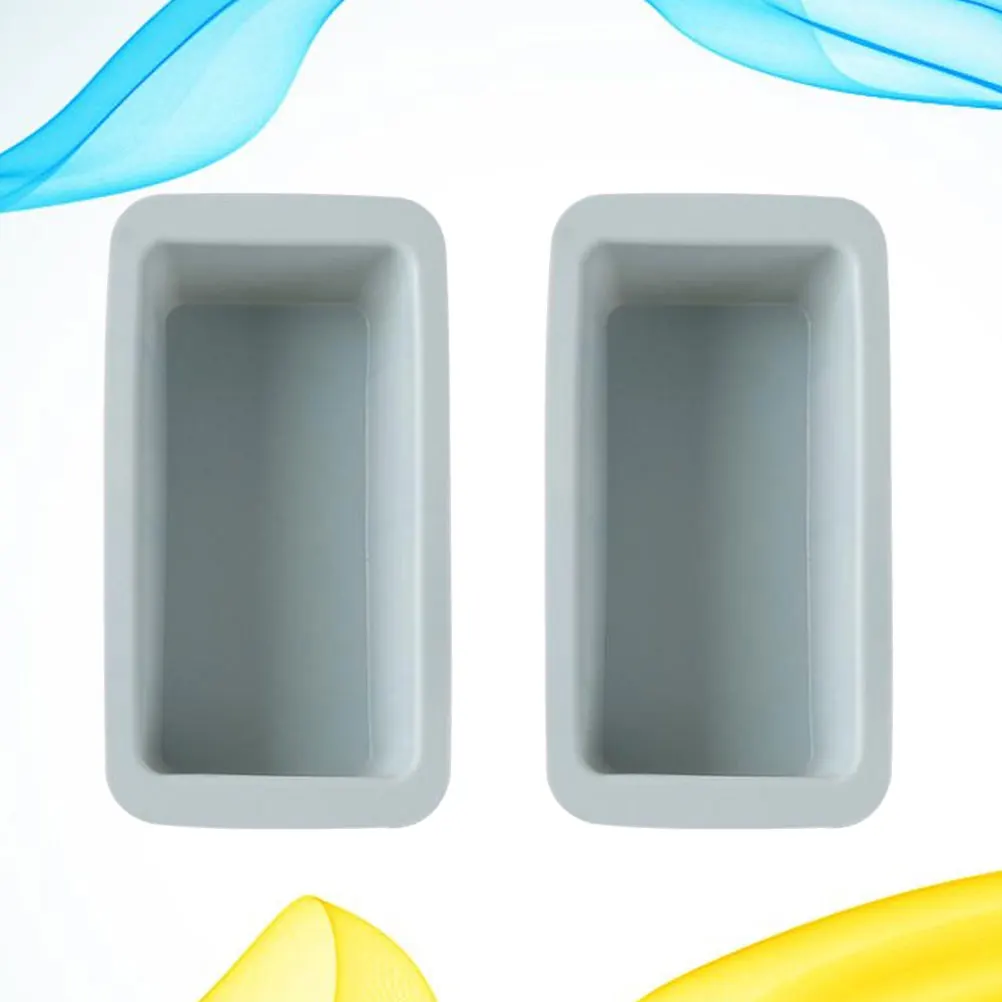 

2 Pcs Bread Mold Baking Silicone Molds for Pan Scraper Rectangular Cake Pans Loaf