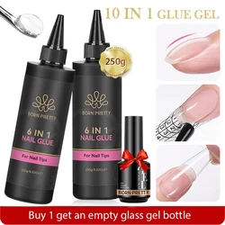 BORN PRETTY 250g 6 in 1 Gel Nail Polish Multi Functional Nail Tips Glue Reinforcement Nails Super Base Top Coat Extension Nail