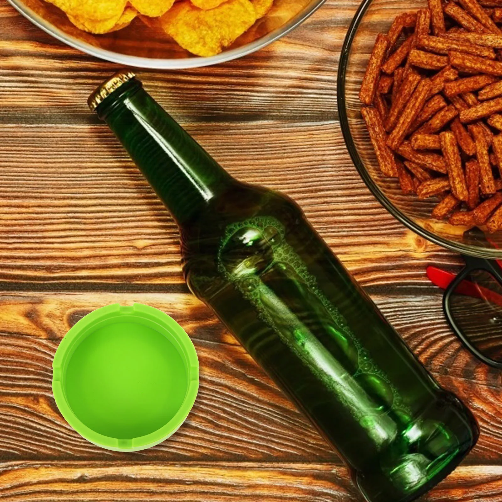 

Wine Bottle Coaster Beer Bottle Pad Non Slip Coasters For Bottles Light Green Holder Reusable Dining Table Wine Coaster Home Bar