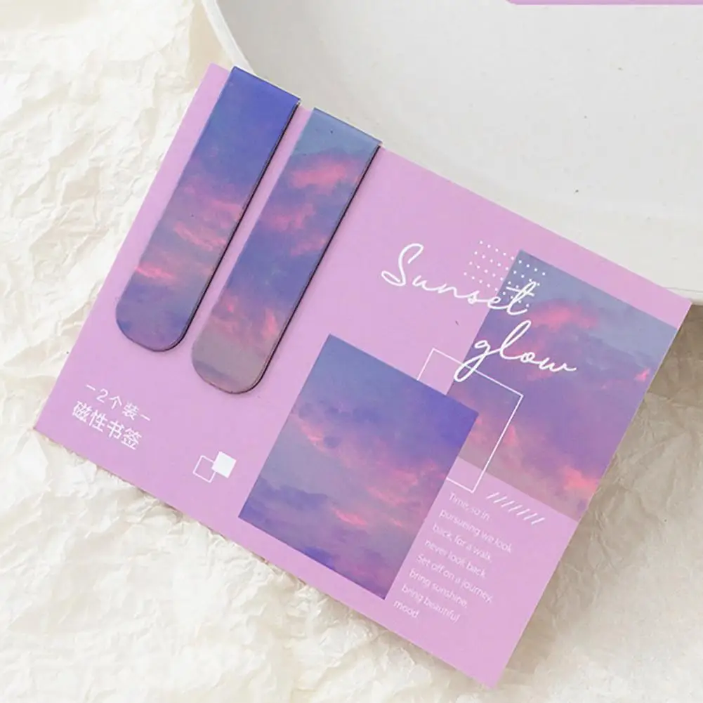 Cloud Series Bookmark Romantic Cloud Sky Landscape Magnetic Bookmarks Literary Book Marker Clip for Book for Reading for Book