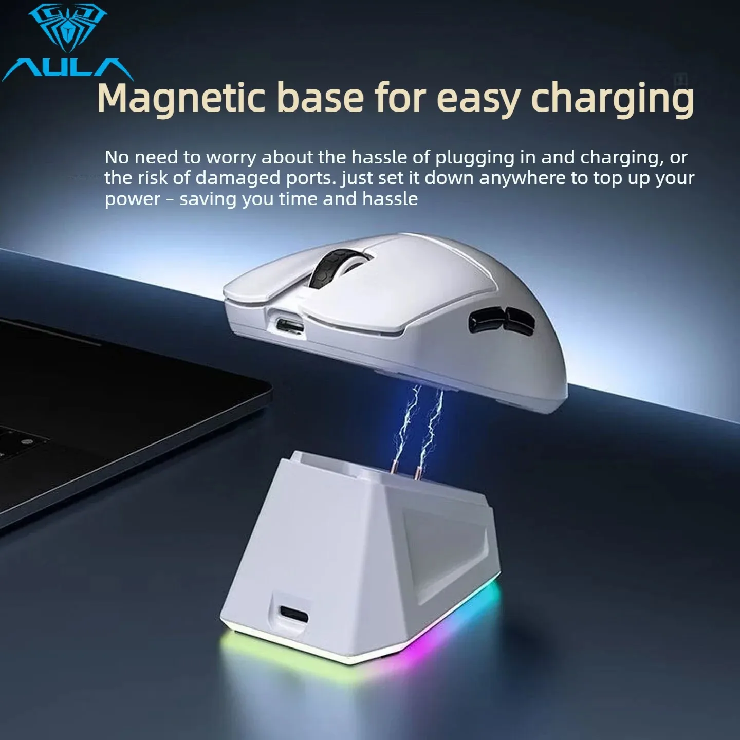 AULA V3 Gaming Mouse 51g Lightweight PAW3311 Dual 1K Polling Rate Tri‑Mode 2.4G Bluetooth Wired 26000DPI Wireless for PC Gamer