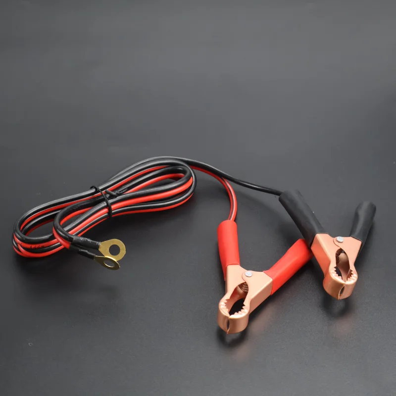 40*32*mm 2 Stück Auto 50AMP Batterie Inverter Draht Power Transfer Kabel Krokodilklemme 0, 25 Zoll/6,3 mm Ringkabelschuhe in Lochgröße – Detail 1