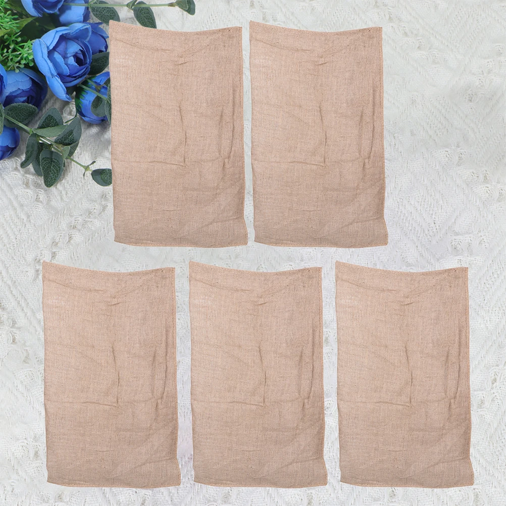 

5Pcs Fruit and Vegetable Storage Bag Woven Jute Pouch Large Capacity Reusable Kitchen Organizer Breathable Pantry Storage