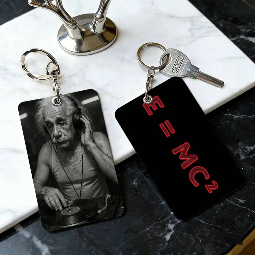 

Забавный держатель для карт E-EINSTEIN для мужчин и женщин, брелок для карт доступа, аксессуары, подарок