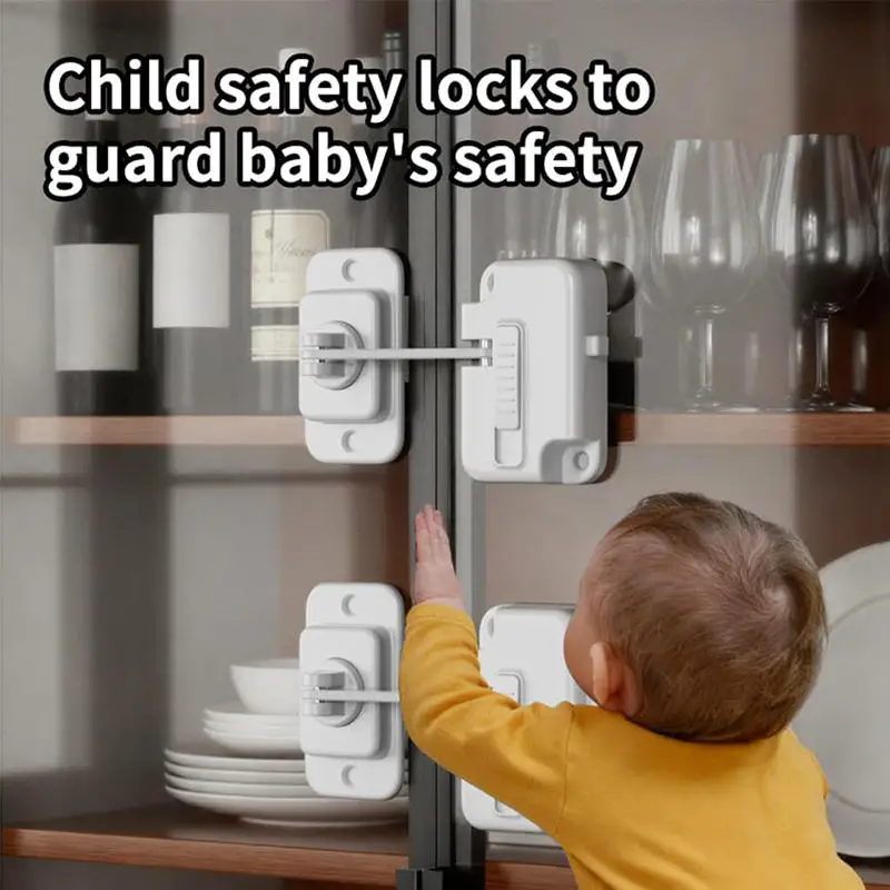 1/2/4pcs Adjustable Car Window ChildSafety Lock Self-adhesive Non Drilling Car Window Limiter Household MultifunctionalLock