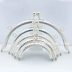 1pcs 8.5/10.5/12.5/15cm glänzend silber Basic Halbkreis Metall Geldbörse Rahmen Kuss Verschluss Schloss DIY Tasche Zubehör