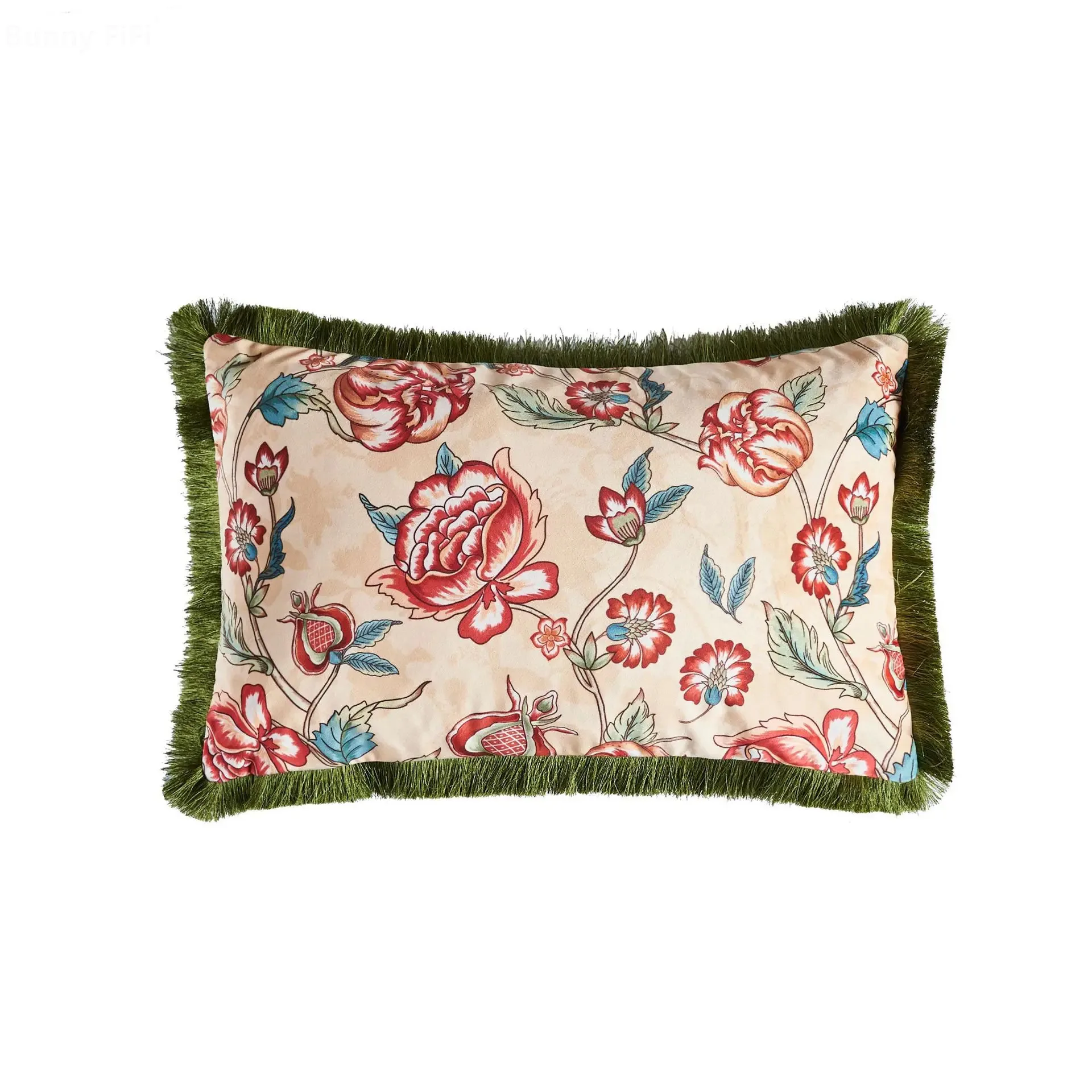 جديد النمط الأمريكي شرابة مطبوعة 45x45 30x50 وسادة غطاء الوسادة زهرة النبات مكتب أريكة السرير