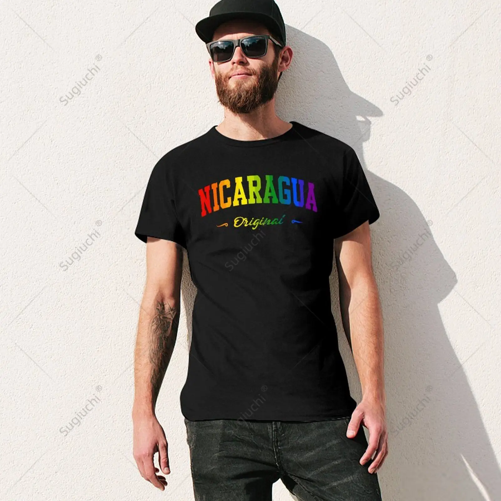 Unisex Men Nicaragua Sport LGBTQAI+ Souvenir Tshirt Tees T Shirts Women Boys 100% Cotton T-Shirt