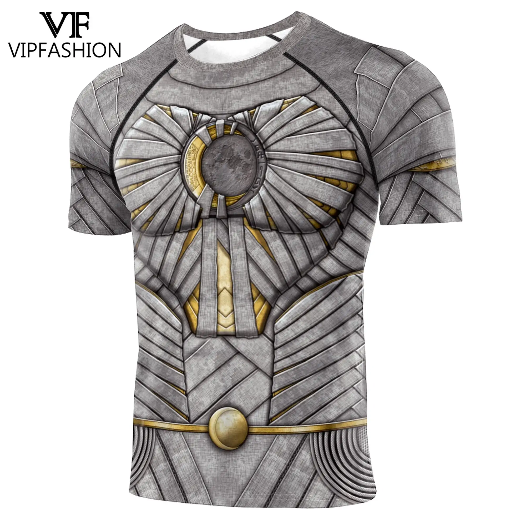 VIP FASHION Compression Long Sleeves Anime movie Marc Spector Moon Soldier Knight Superhero Cosplay Shirts Gym Sport Tops Tees