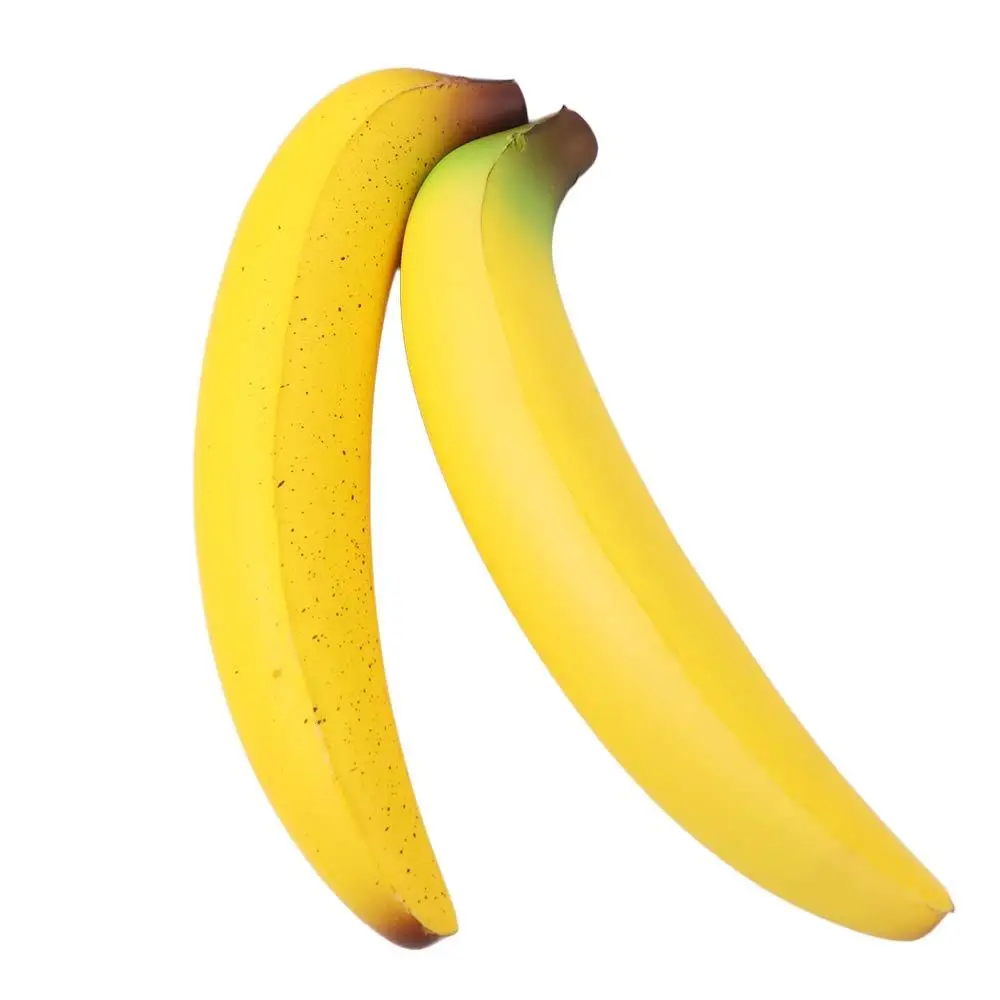 

2pcs Simulated Banana Squeeze Toy Slow Rebound Good Feel Banana Fidget Toy Soft Kneading Pinch Decompression Toy