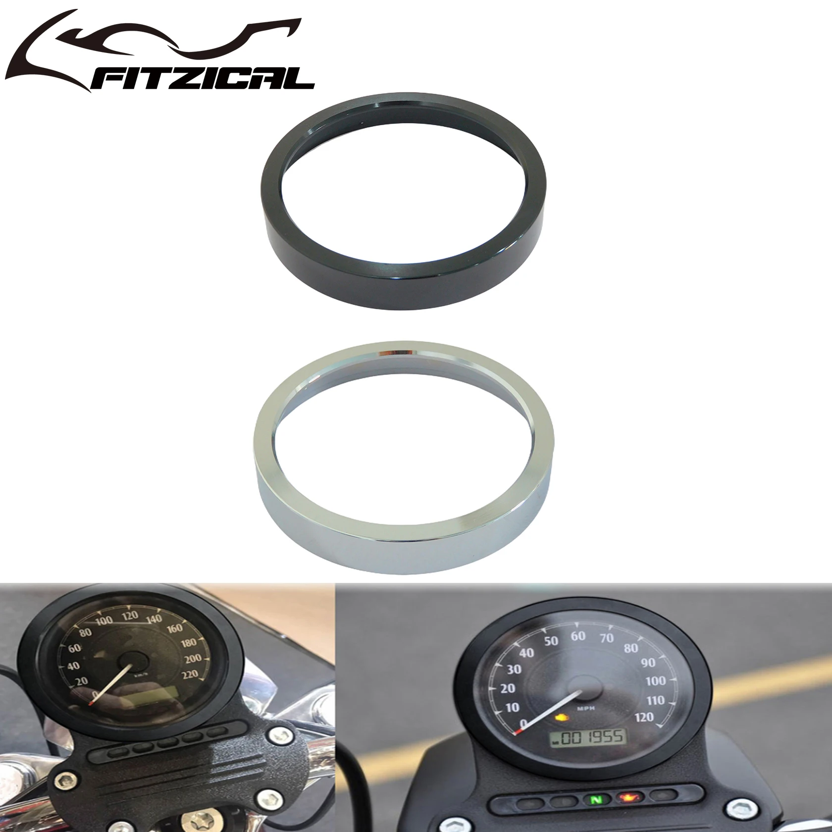 Motorcycle CNC Speedometer Intrument Bezel Trim Ring Aluminum For Harley Sportster XL 883 1200 XR Iron Dyna Stree Bob Low Rider