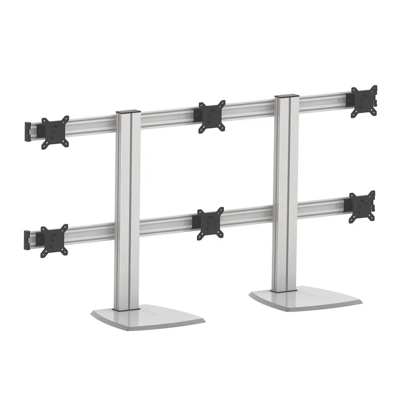 

6-screen computer bracket, monitor all-in-one machine bracket, sitting office aluminum alloy material, super stable base