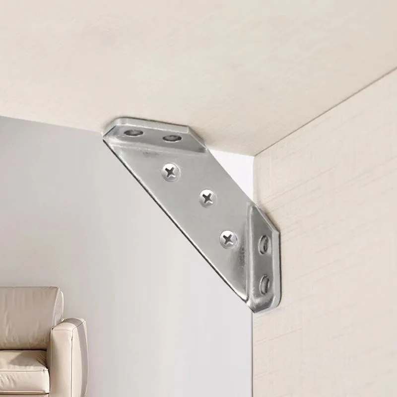 

Stainless steel thickened corner code multifunctional reinforcement 90 fixer right angle fixed bracket cabinet furniture connect