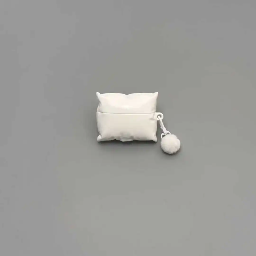 INS New Arrival: Fun & Creative Simulated White Pillow-Themed Protective Case for AirPods 4 - Compatible with AirPods 3 & Apple