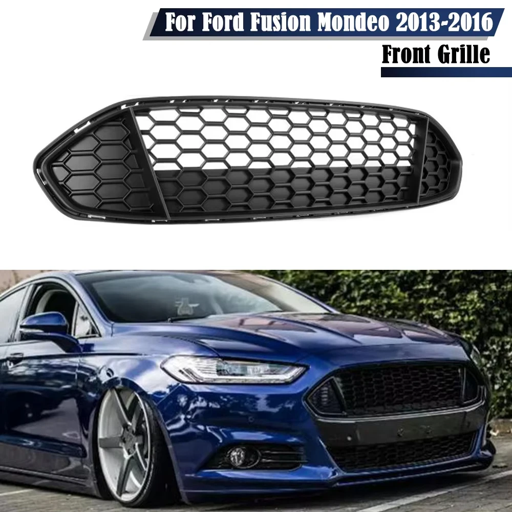 

Honeycomb Car Front Bumper Radiator Grille Mesh Center Racing Grills For Ford Fusion Mondeo 2013-2016 Air Intake Grille Cover