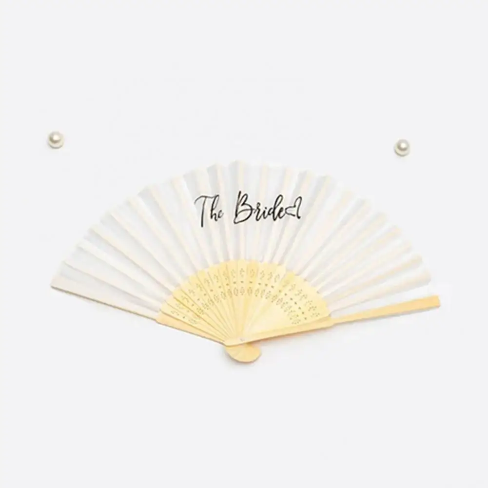 Baidesmaid Fan Retro Wedding Handheld Fan for Bride Bridesmaid Bachelor Party Decor Photo Prop Lightweight Strong Hinge Design