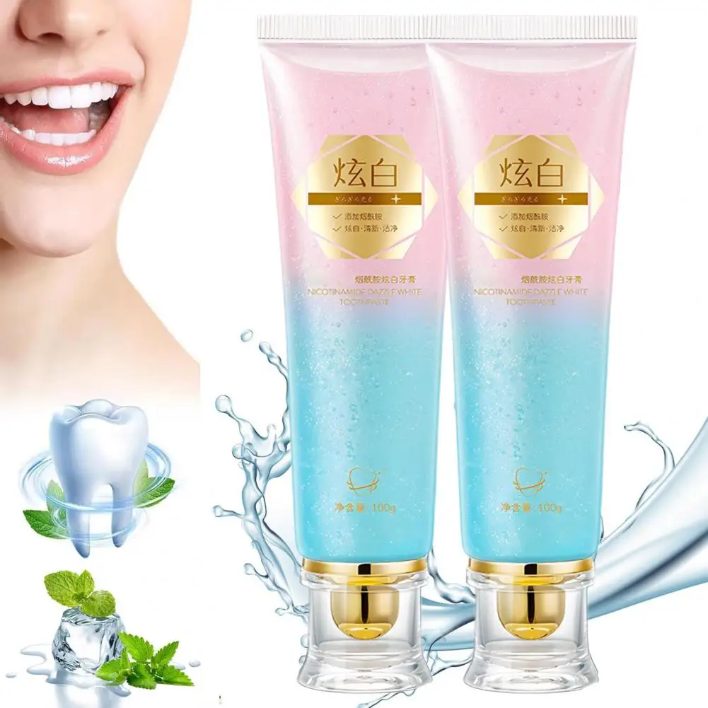 1/2/3Pcs 100G Nicotinamide Whitening Toothpaste Freshening Stain Removal Oral Health Enamel Protection Brightening Toothpaste