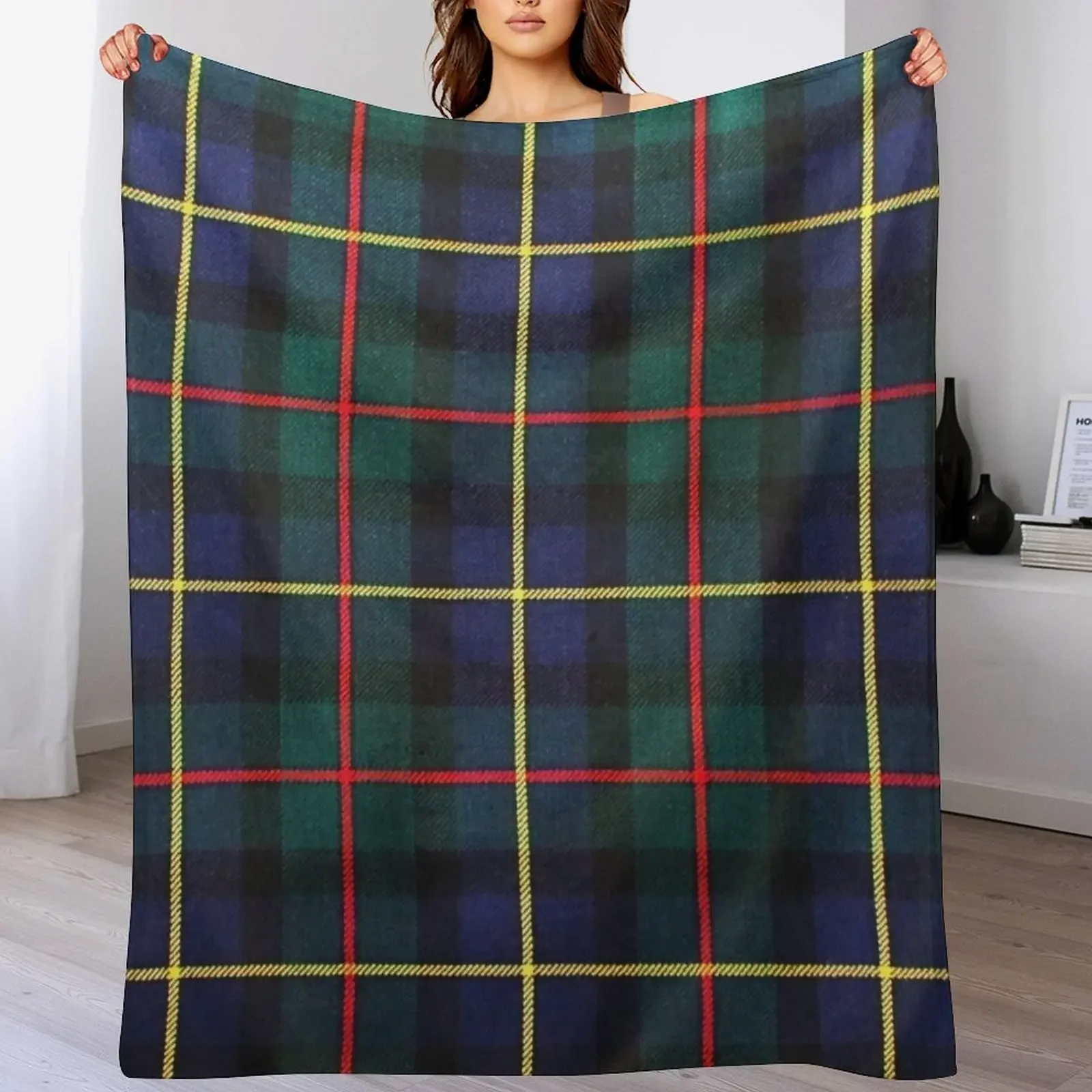 MacLeod Hunting Tartan Throw Blanket valentine gift ideas Hairy Blankets