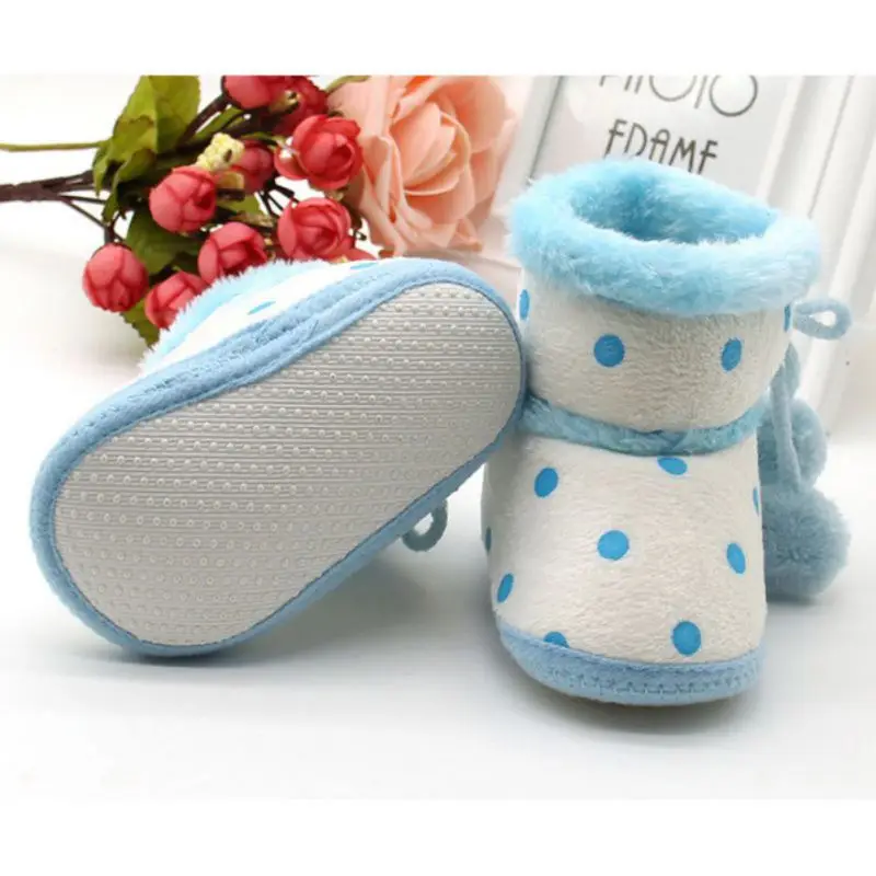 Baby Shoes Cotton Plush Newborn Fur Snow Boots Soft Sole First Walkers For Infant Boys Girls Cute Winter Toddler Casual Shoes