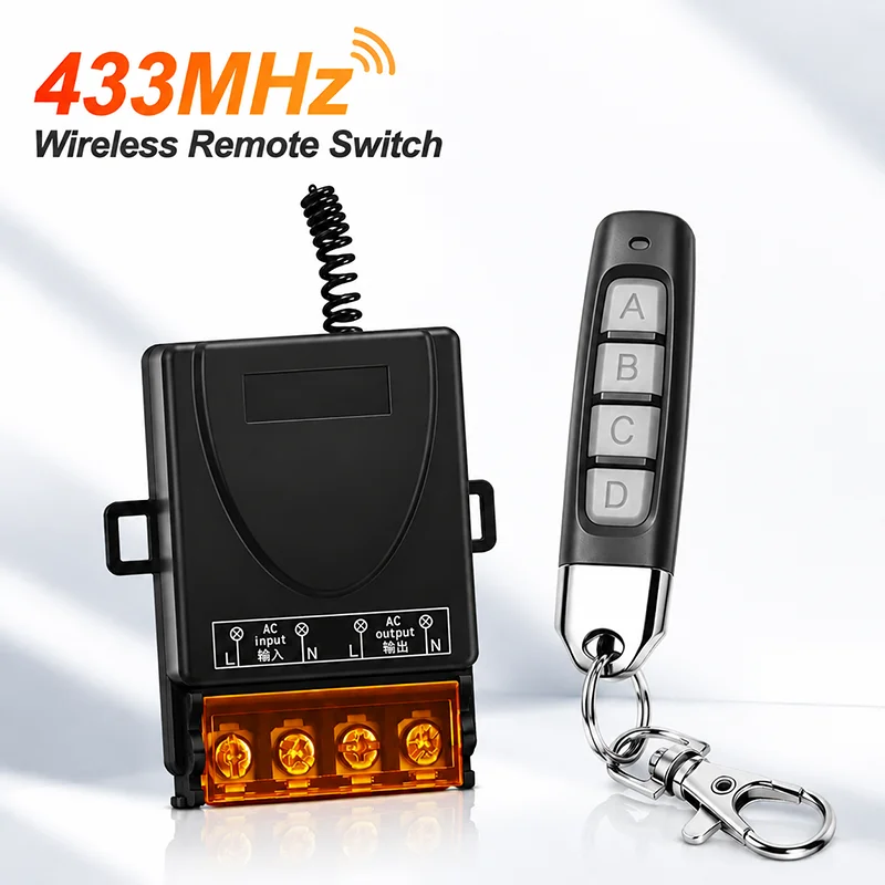 433MHz Automatic Garage Door Remote Control Cloner, Duplicates Opener Transmitter Signals with Copy Key