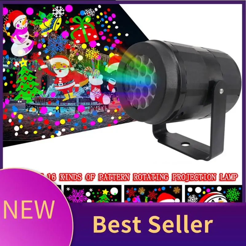 

ABHI-Рождественский проектор, светильники для дома, 16 узоров, вращающийся рождественский узор для рождественского праздника, карнавала, сада