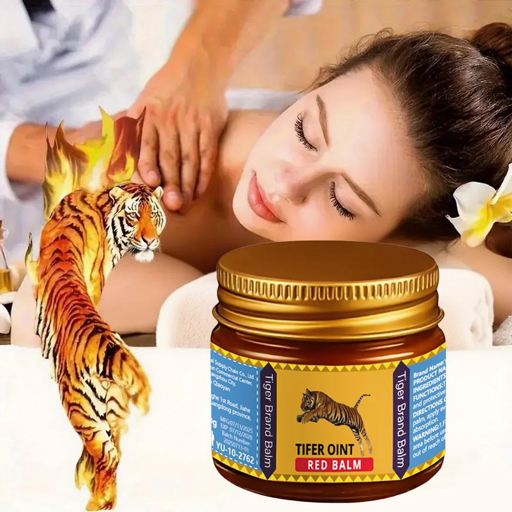 YUITIKUE Tiger Red Balm Ointment Natural Herbal Extract Body Muscle Joint External Massage Care Balm