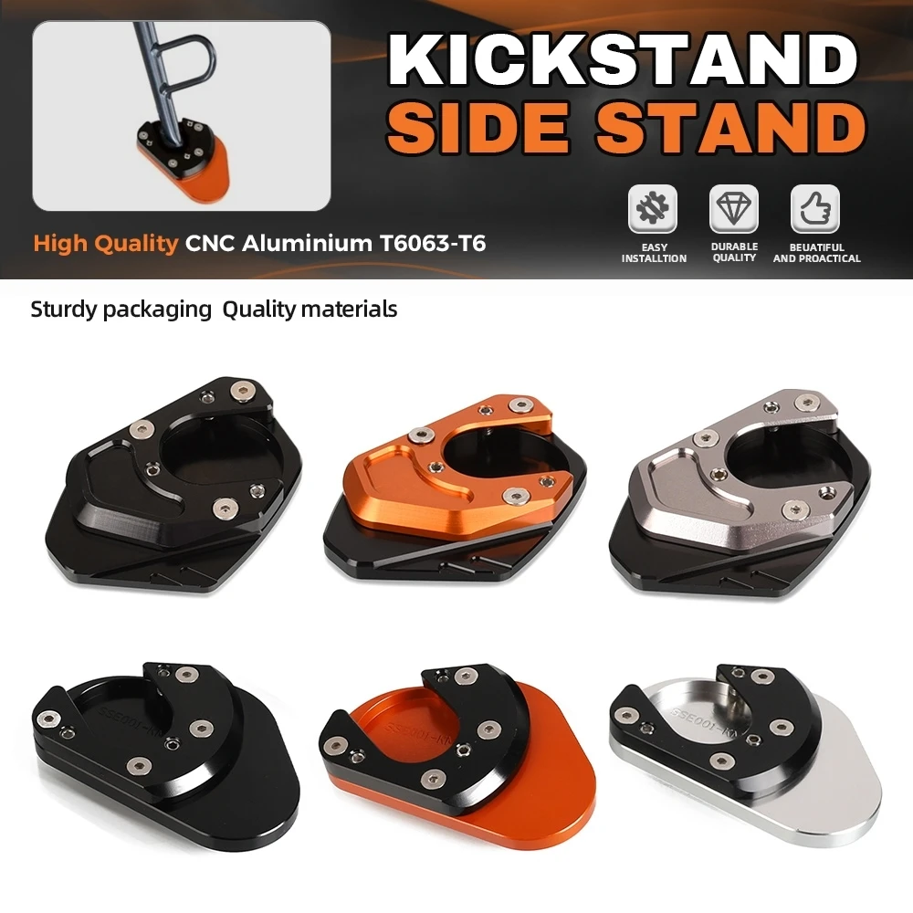 

For Duke 125 200 250 390 RC125 RC390 690 SMC 950 990 Adv R Supermoto Enduro Motorcycle Side Stand Enlarger Kickstand Plate Pad