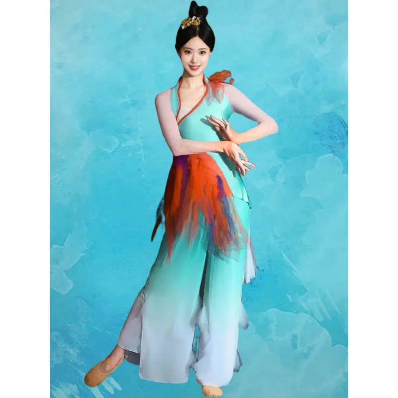 Yangge dance suit fan dance art test classical dance performance suit female elegant new