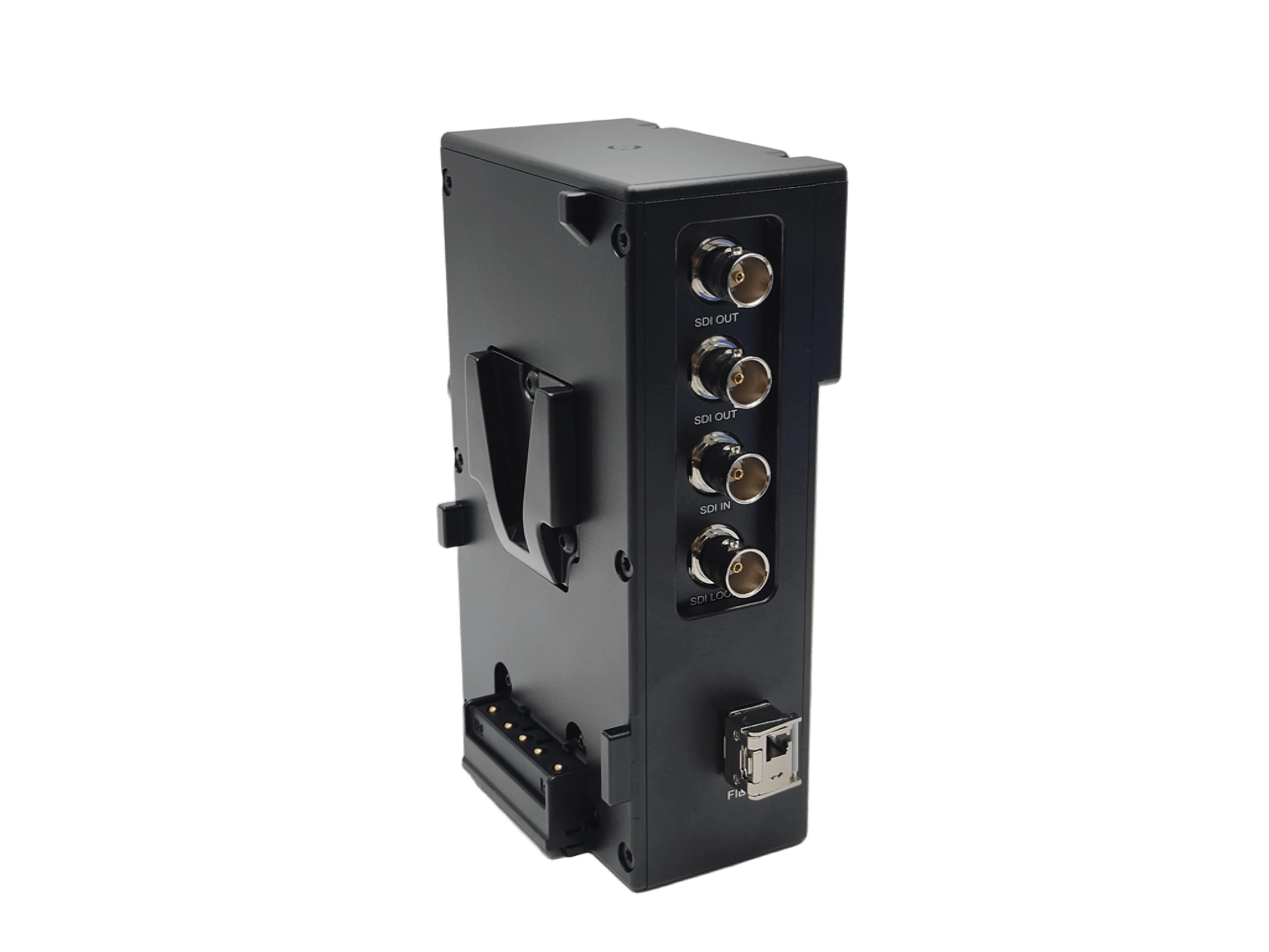 Bidirectional 12G-SDI to Fiber Optic Transceivers Converter with Loop Out PGM Video Return 10km Single Mode