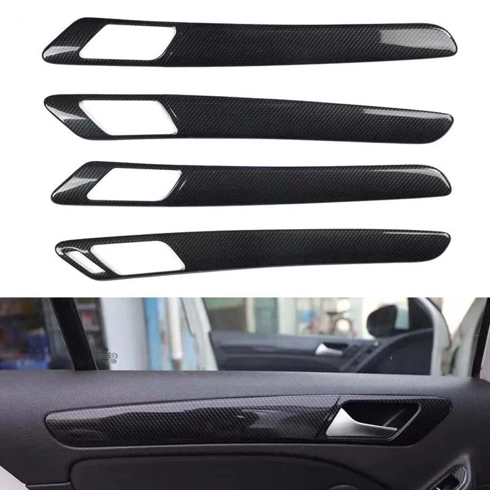 25X Car Door Armrest Window Lift Switch Panel Cover Trim Gear Shift Water Cup Holder Frame Styling For VW GOLF 6 2010 2011 2012