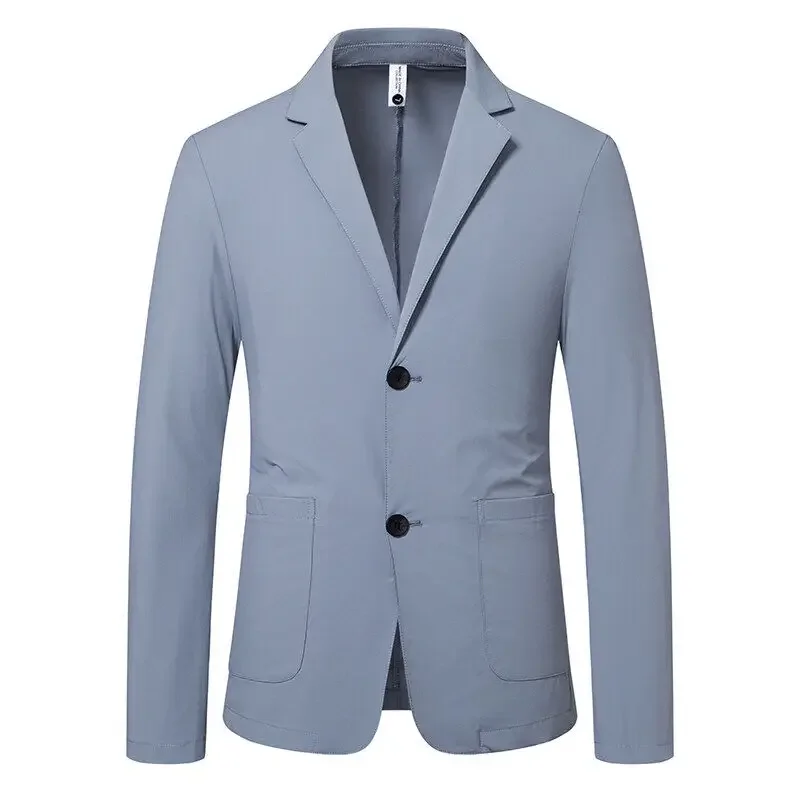 New Summer Men Light and Thin Sunscreen Blazers Jackets Man Solid Business Casual Suits Coats Male Slim Fit Blazers Coats 4XL