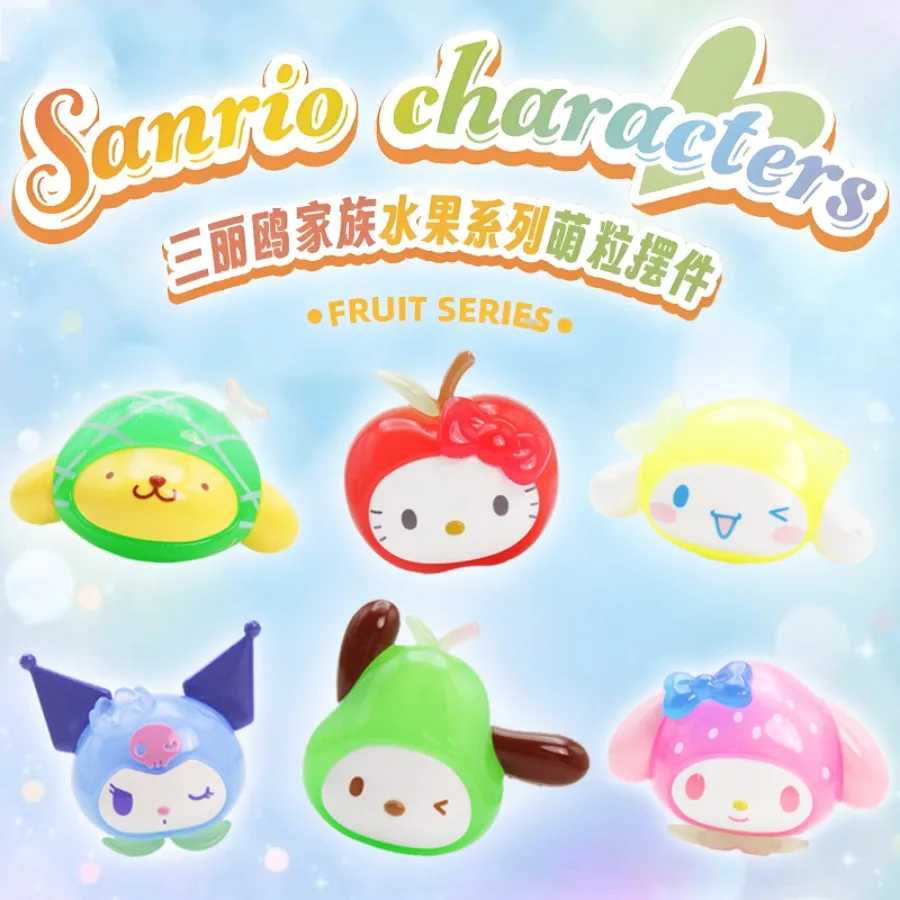 

Подлинная Sanrio Fruit Series Hello Kitty Kuromi Pochacco слепая сумка модные игрушки милый аниме мультфильм декор для рабочего стола подарок на день рождения