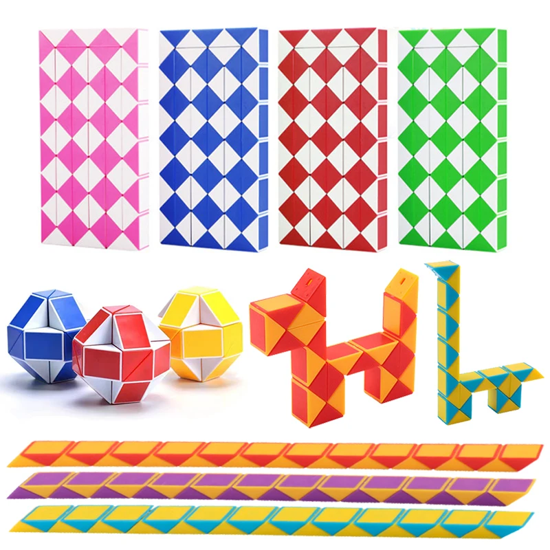 1-10pcs Color Mini Magic Rule Toys Kids Early Education Puzzle Toys Beginners DIY Folding Mini Cube 2023 New Kindergarten Gifts