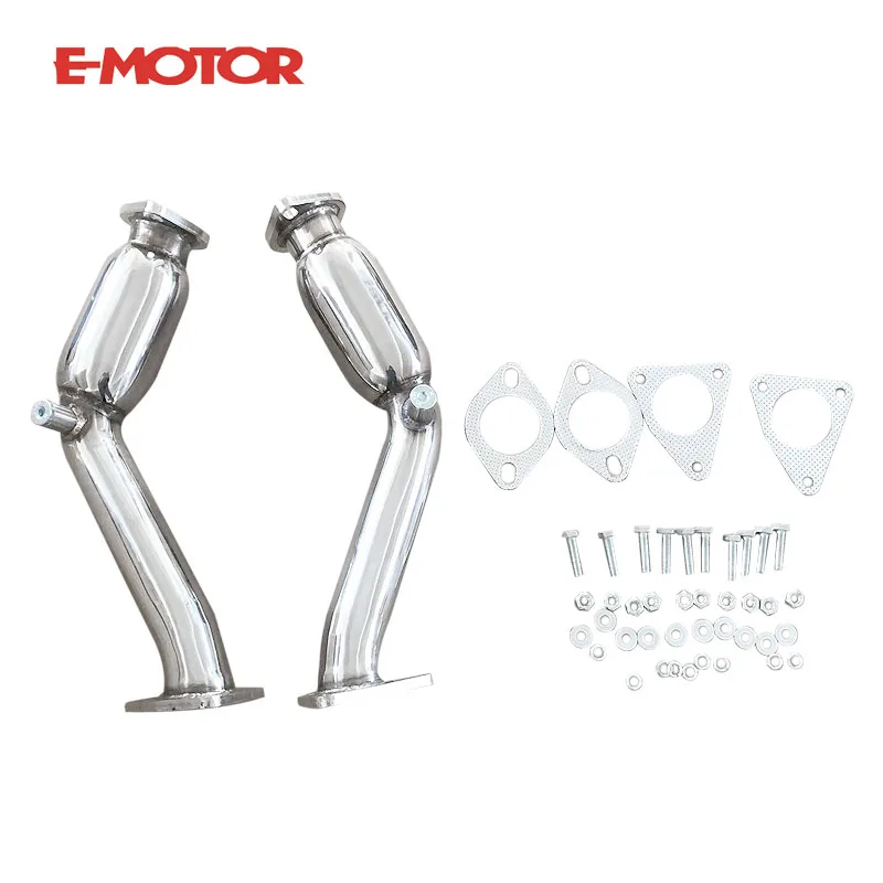 For SS201 Exhaust Test Pipe with Resonated for Nissan 03-06 350Z Z33 G35 V35 VQ35DE