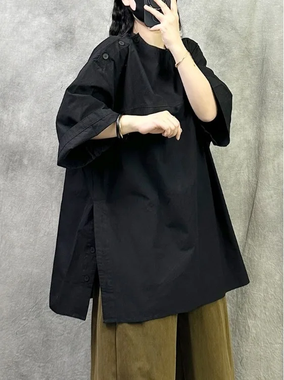 

Faionable Loose Women's irt Spring Summer New Sle Luxury Sensation Agel Trendy Korean Version Five-Quarter Sve