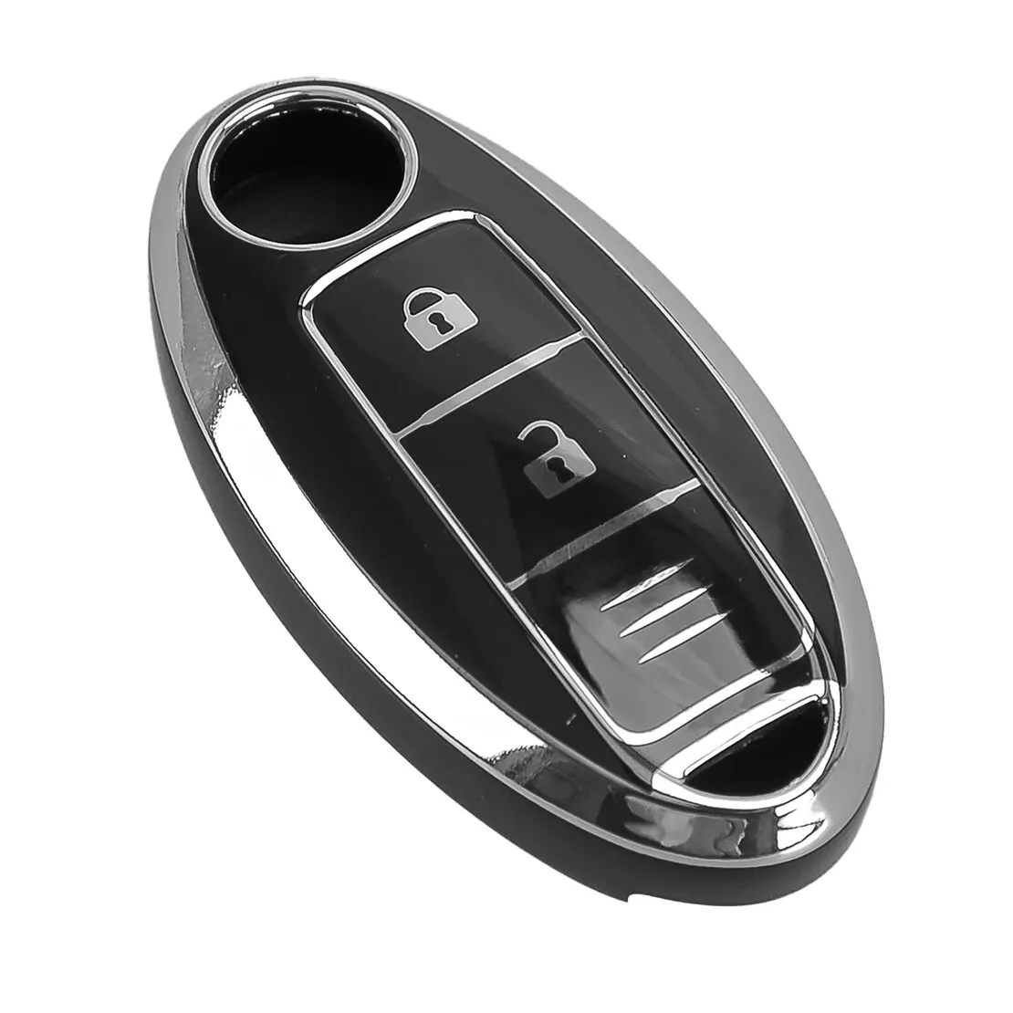 

Черный чехол-держатель из ТПУ с 3 кнопками, чехол-держатель для Nissan Qashqai Pulsar March Leaf Juke Note Tiida 2014