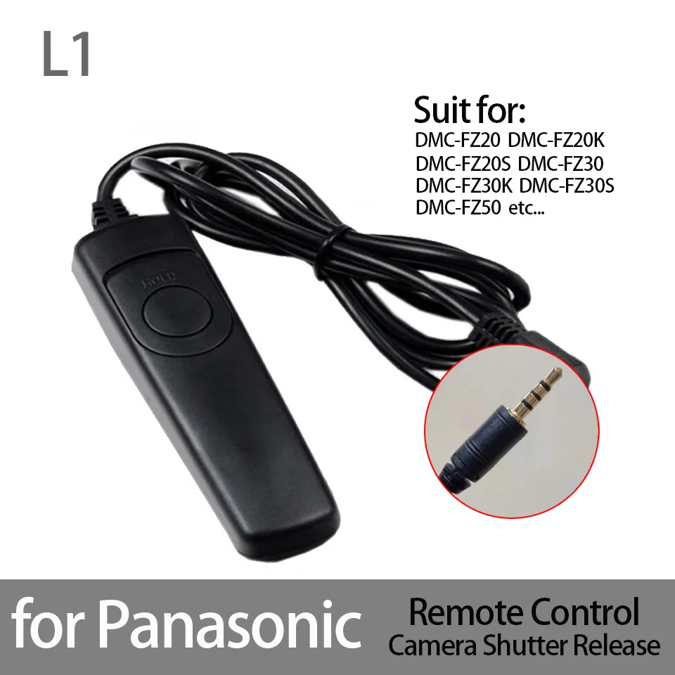 Cable de liberación de obturador L1, Control remoto para Panasonic DMC-FZ50 DMC-FZ50K DMC-FZ50S DMC-FZ100 DMC-FZ150 FZ200, accesorios para cámara
