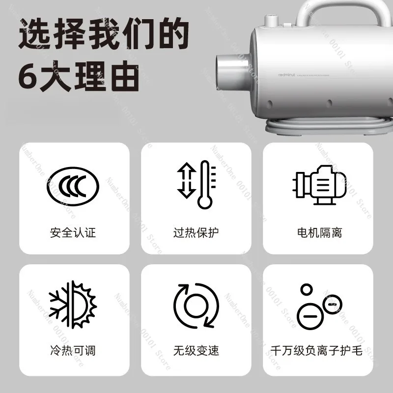 Home Grooming Pet Hair Dryer Blower for Dogs Cats Small Household Drying Machine Bath Beauty Tool Low Noise Warm Wind Fast Fur
