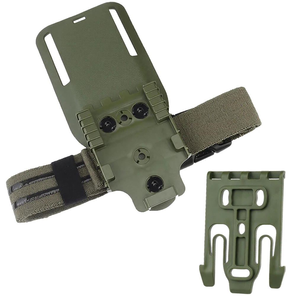 Holster Mid-Ride Drop Leg Platform Tactical Pistol Holster QLS Quick Locking System Hunting Shooting Airsoft Training Belt Gear